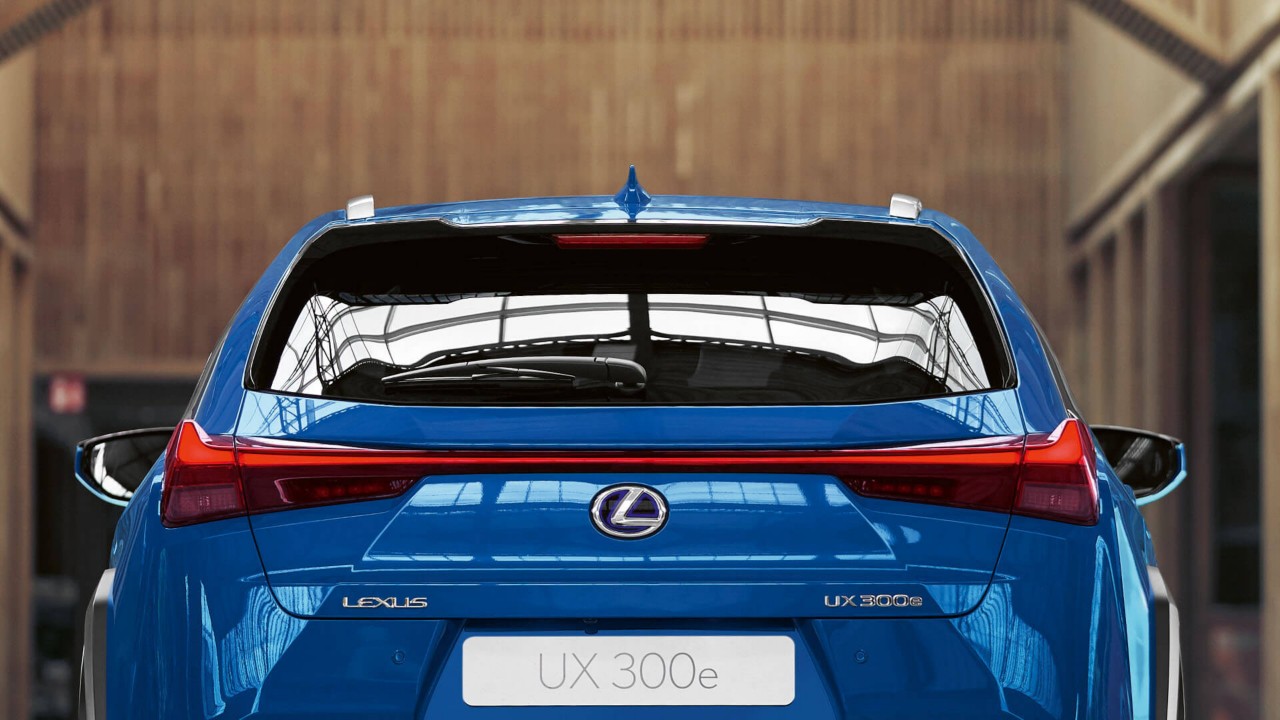 Rear view of a Lexus UX 300e