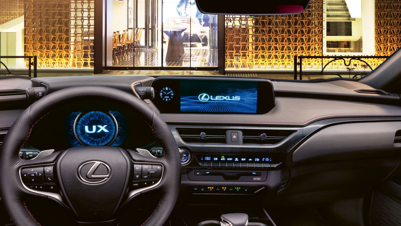 Lexus UX's front interior 