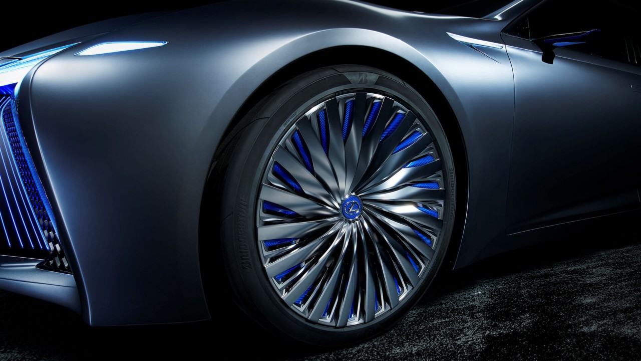 Lexus Premieres LS+ concept car wheel close up 