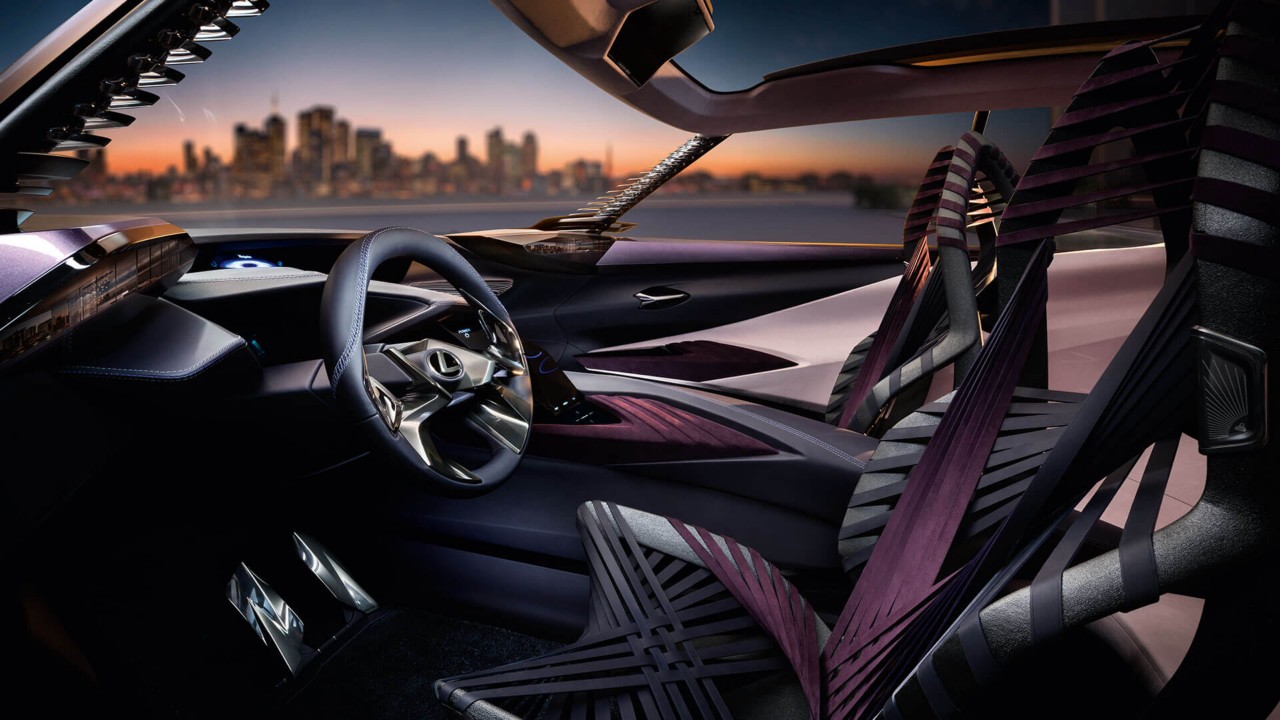 Lexus UX Compact Crossover concept car front seats 